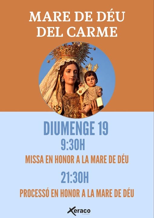Xeraco celebra la festividad de la Virgen del Carmen con misa y procesión