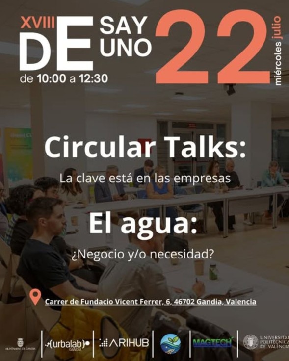 Gandia analiza el futuro de la gestión del agua en una nueva edición de los Circular Talks