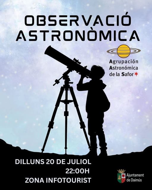 Daimús invita a descubrir el cielo de verano con una jornada de observación astronómica