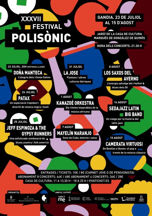 Gandia celebra la XXXVII edición del Festival Polisònic con una programación de música internacional