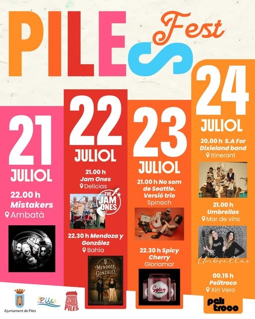 Piles llena de música en directo las noches de verano con el Piles Fest 2026