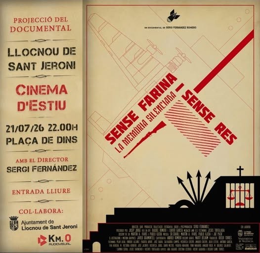 Llocnou de Sant Jeroni programa una proyección documental para reflexionar sobre la memoria histórica