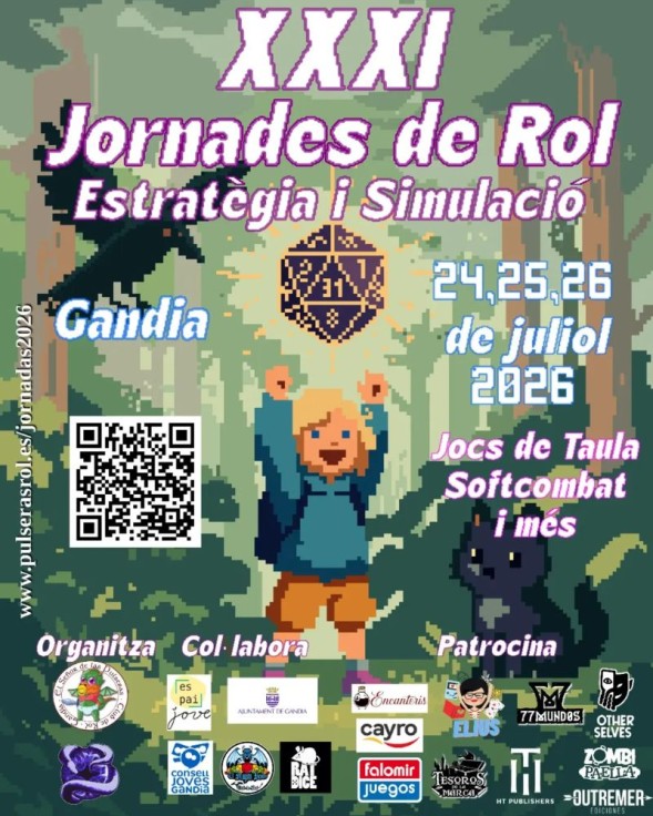 Gandia celebrará la XXXI edición de sus Jornadas de Rol con dos días de actividades gratuitas