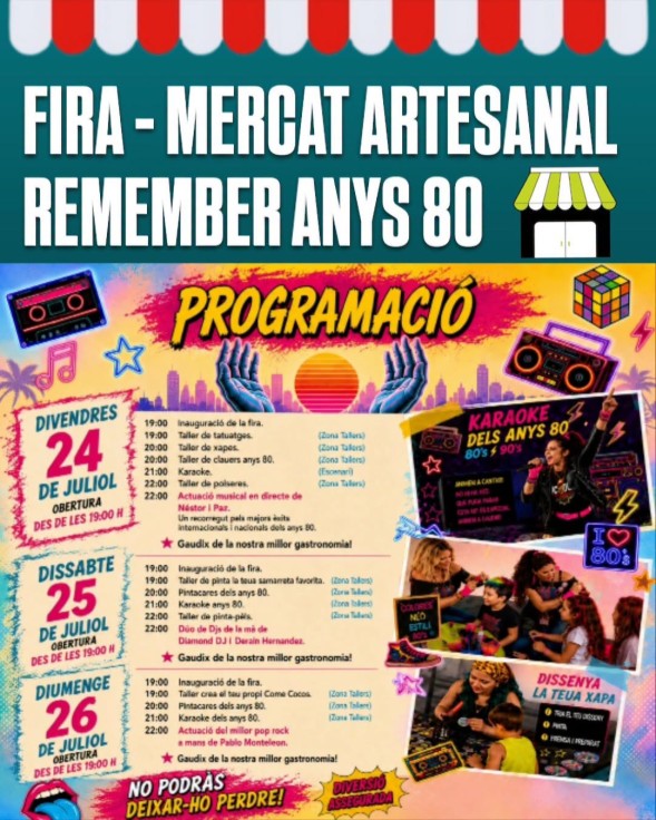 Daimús revive la década de los 80 con tres días de feria, música, talleres y gastronomía