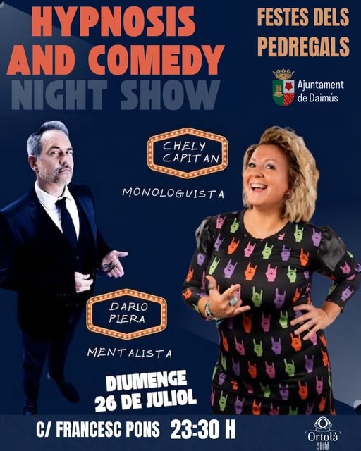 Daimús despide las Festes dels Pedregals con una noche de humor y mentalismo