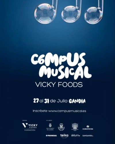 Gandia reunirá a jóvenes músicos en la VI edición del Campus Musical VickyFoods