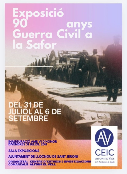 Llocnou de Sant Jeroni conmemora el 90 aniversario del estallido de la Guerra Civil Española con una exposición histórica