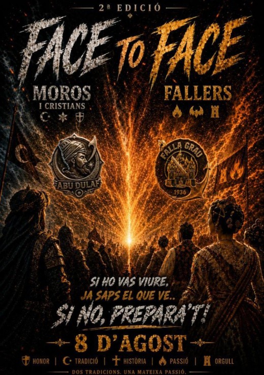 Gandia celebra la segunda edición de Face to Face, el encuentro entre Moros y Cristianos y Fallas