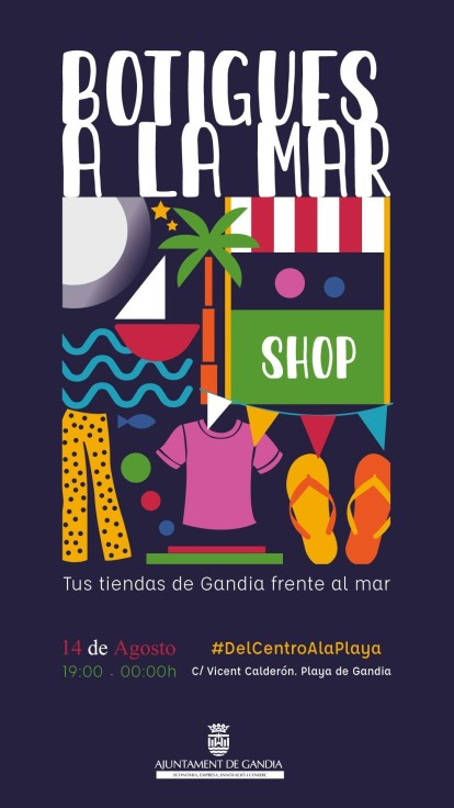 Gandia impulsa el comercio local en la playa con una nueva edición de Botigues a la Mar