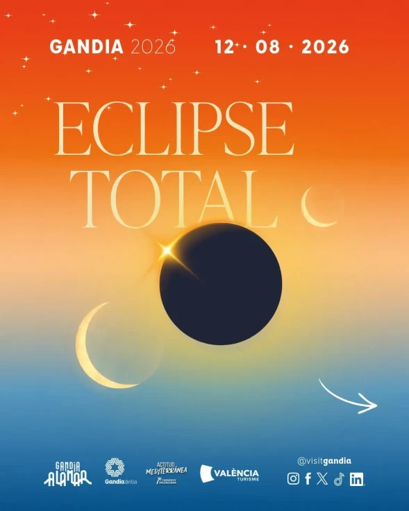 Gandia se prepara para vivir el eclipse total de sol del 12 de agosto