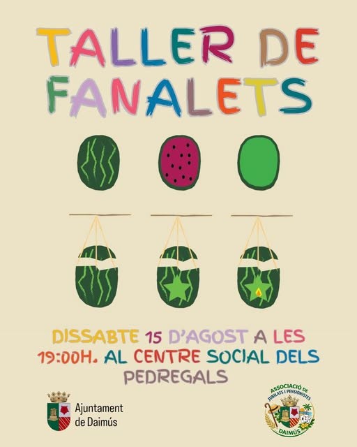 Daimús prepara una tarde de tradición con su taller de Fanalets