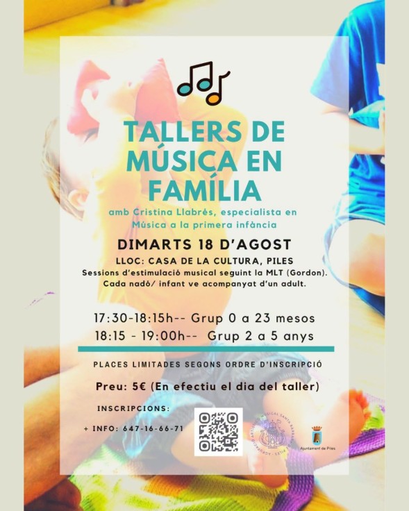 Piles impulsa un taller de música en familia para estimular a los más pequeños