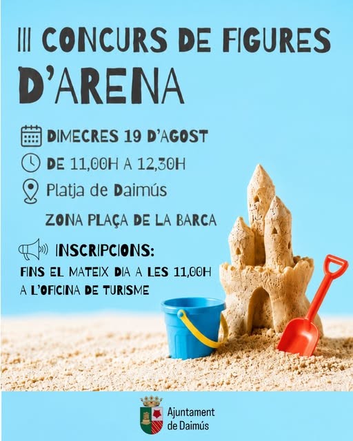 Daimús celebra el III Concurso de Figuras de Arena
