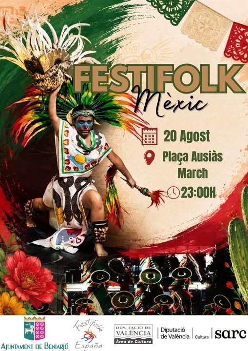 Beniarjó se llena de color con el folclore de México en el Festifolk