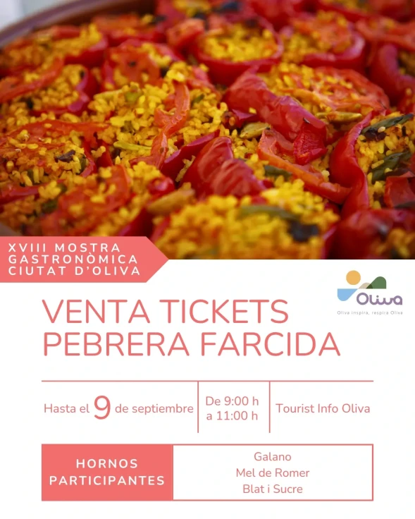 Oliva prepara la venta de tickets para degustar la Pebrera  Farcida