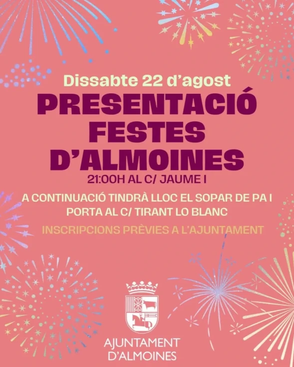 Almoines da inicio a sus fiestas patronales con la presentación oficial