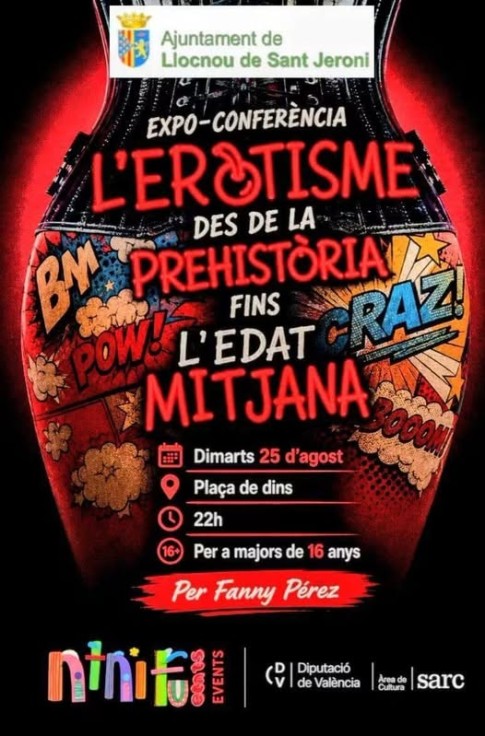 Llocnou de Sant Jeroni presenta una jornada sobre el erotismo desde la Prehistoria hasta la Edad Media