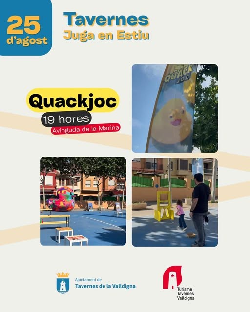 Quackjoc llega a la Avenida La Martina de Tavernes para una tarde de juegos infantiles