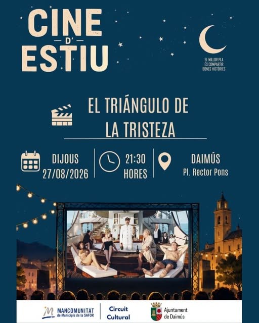 Daimús celebra una noche de cine de verano con el triángulo de la tristeza