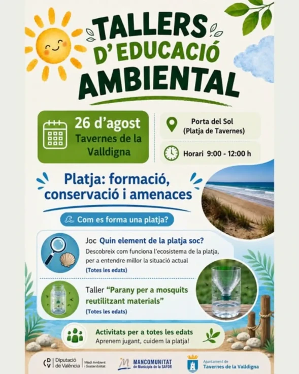 Tavernes de la Valldigna fomenta el cuidado del medio ambiente con talleres de educación ambiental