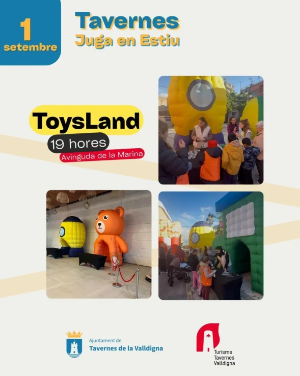 Tavernes de la Valldigna convierte la Avinguda de la Marina en un espacio de diversión infantil