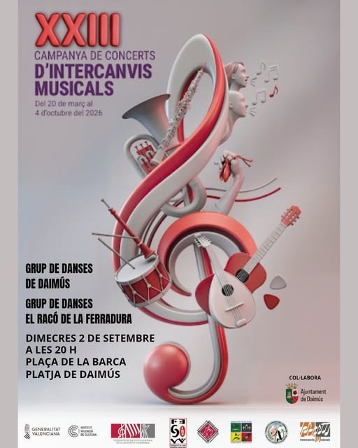 Daimús celebra una tarde de música, danza y tradición valenciana junto al mar