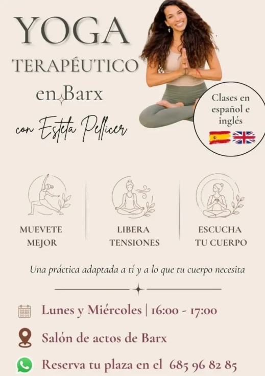 Barx ofrece nuevas sesiones de Yoga Terapéutico durante el mes de septiembre