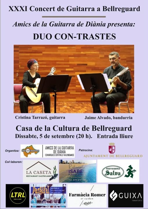 Bellreguard celebra el XXXI Concierto de Guitarra este sábado