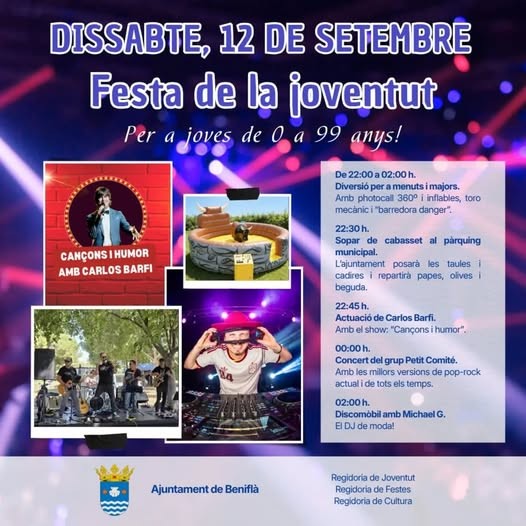 Beniflà celebra su fiesta de la Juventud con humor, música y diversión hasta la madrugada