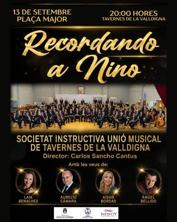 Tavernes de la Valldigna rinde homenaje a Nino Bravo con un gran concierto sinfónico