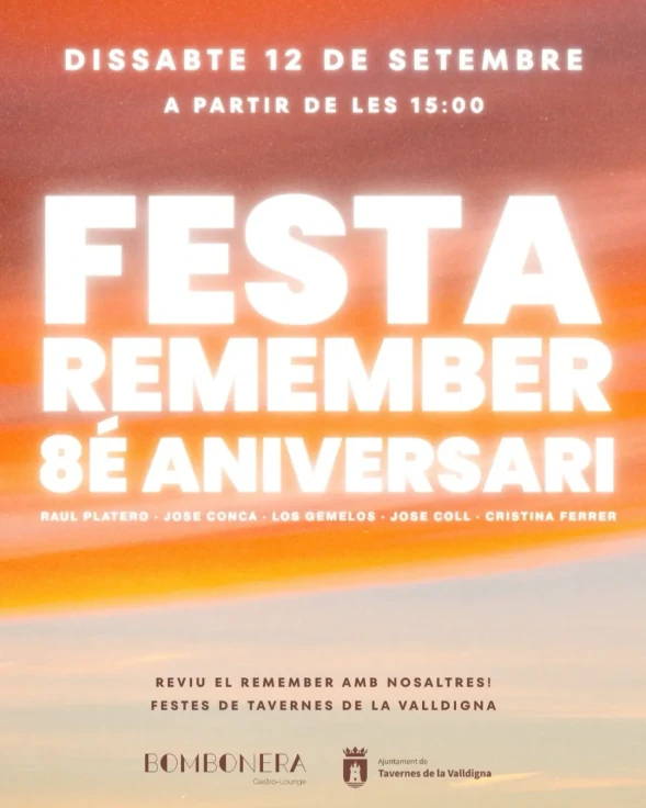 Tavernes de la Valldigna celebra el octavo aniversario de la Festa Remember con una tarde de música