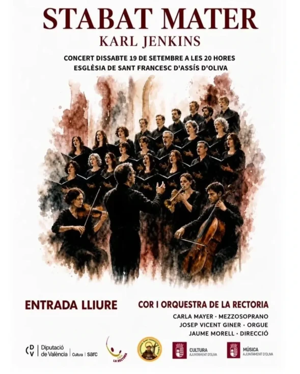 Oliva celebra un concierto del Coro y la Orquesta de La Rectoría con el Stabat Mater de Karl Jenkins