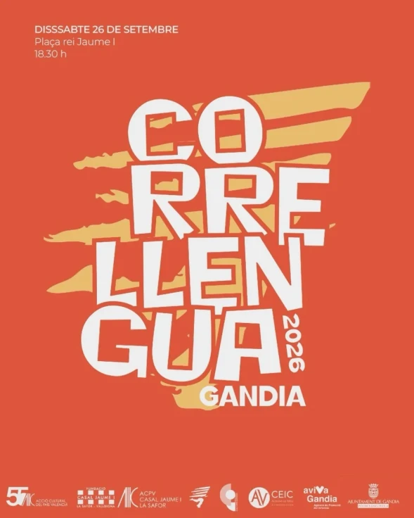 Gandia celebra el Correllengua 2026 con una jornada dedicada a la lengua y la cultura valenciana
