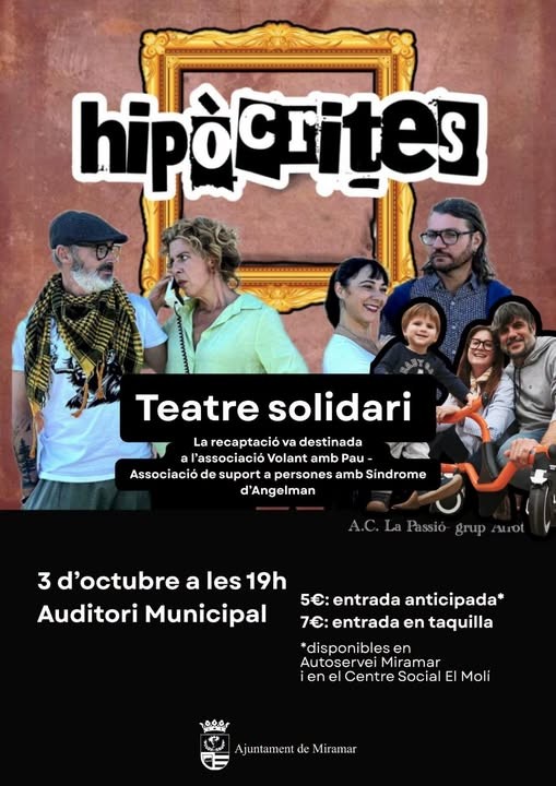 Miramar celebra un teatro solidario a beneficio de Volant amb Pau