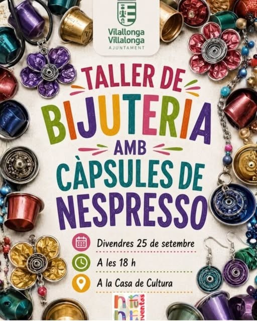Villalonga impulsa un taller de bisutería con cápsulas de Nespresso