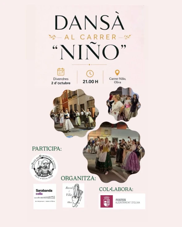 Oliva celebra el tradicional Baile de la Dansà dentro de las Fiestas de San Francisco
