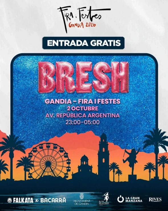 Gandia se prepara para una noche de música y fiesta con BRESH