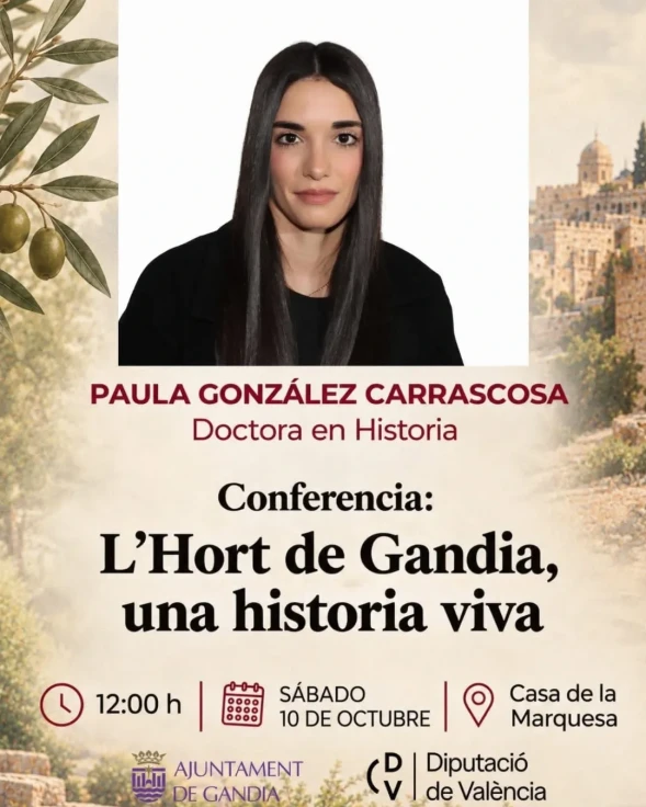 Gandia pone en valor la historia del patrimonio local con una conferencia sobre l’Hort de Gandia