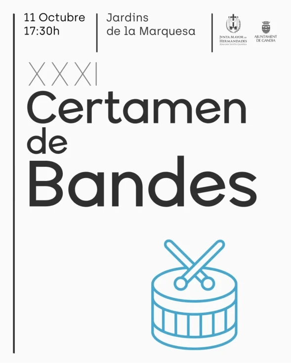 Gandia celebra el XXXI Certamen de Bandas de Música Cofrade en los Jardins de la Marquesa