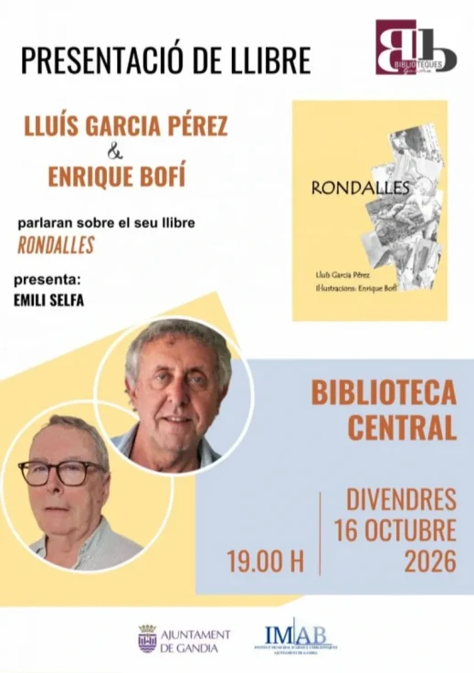 Gandia presenta el libro Rondalles, de Lluís Garcia Pérez, con ilustraciones de Enrique Bofí
