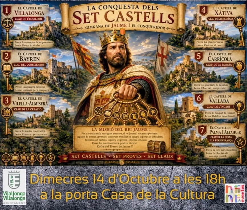 Villalonga propone una aventura familiar con la yincana La conquista de los Siete Castillos