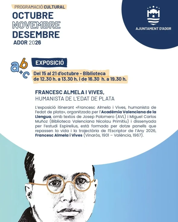 Ador dedica una exposición al humanista valenciano Francesc Almela i Vives
