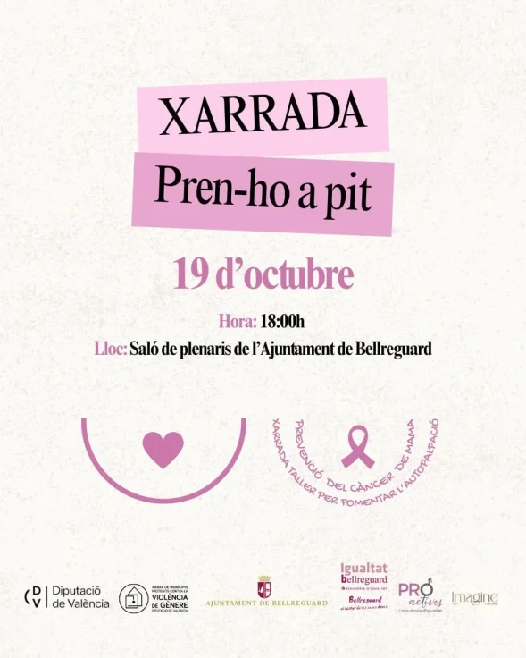 Bellreguard impulsa la prevención del cáncer de mama con una charla-taller sobre autocuidado