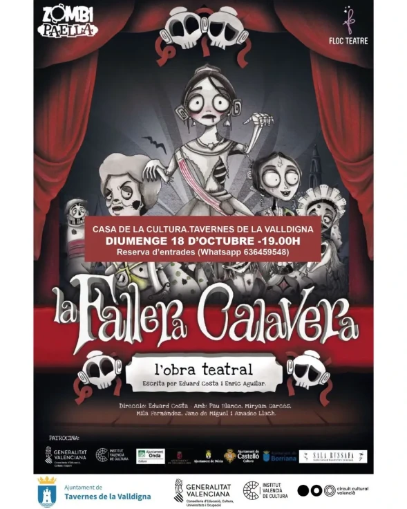 Tavernes de la Valldigna lleva a escena la comedia musical La Fallera Calavera