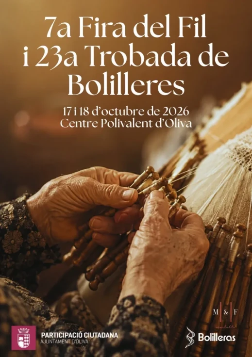 Oliva celebra la 7.ª Fira del Fil y la 23.ª Trobada de Bolilleres con un fin de semana dedicado a la artesanía textil