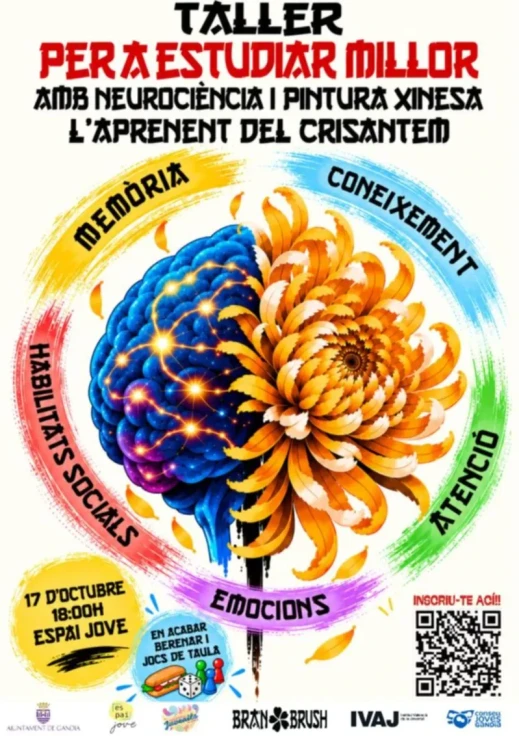Gandia impulsa la concentración y la creatividad con el taller L’aprenent del Crisantem