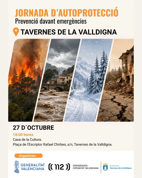 Tavernes de la Valldigna celebra una jornada de autoprotección y prevención ante emergencias