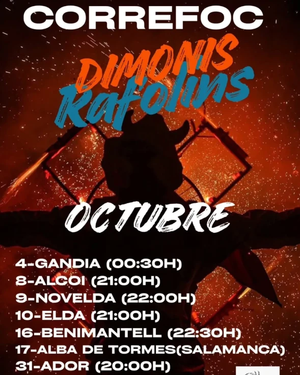 Ador celebrará Halloween con el correfoc de los Dimonis Rafolins