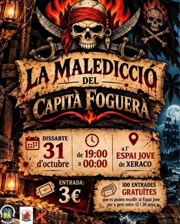 Xeraco celebrará Halloween con la experiencia de terror La Maledicció del Capità Foguera