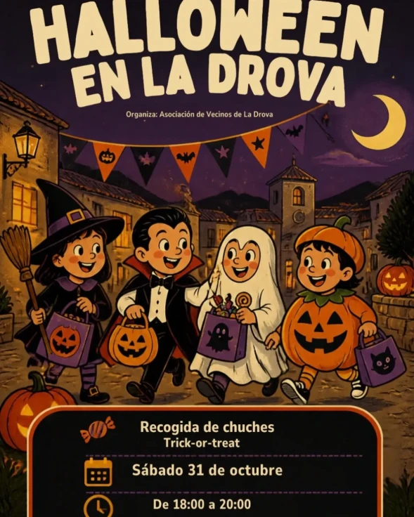 Barx celebrará Halloween en La Drova con una tarde de recogida de chuches para las familias